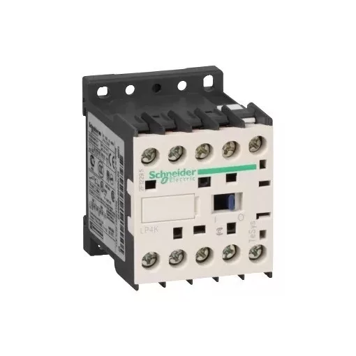 Schneider Electric, TeSys K, LP4K1210BW3, Mágneskapcsoló, 5,5kW/12A (400V, AC3), 24V DC vezerlés, 1Z, csavaros csatlakozás, kis fogyasztású tekerccsel, TeSys K (Schneider LP4K1210BW3)