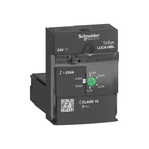 Schneider Electric LUCA18BL Vezérlőegység, 4,5-18A, 24VDC, 10-es osztályú, 3-fázisú