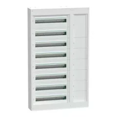   Schneider Electric PrismaSeT S LVSSD824 fém maszkolt szekrény 192 modul 8 sor, kábelvezető csatornával, falon kívüli, IP30 (IP41 ajtóval, külön rendelhető), védőföld és nulla sínnel - Méretek : 1408x820x191mm
