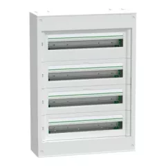   Schneider Electric PrismaSeT S LVSST424 fém maszkolt szekrény 96 modul 4 sor, falon kívüli, IP30 (IP41 ajtóval, külön rendelhető), védőföld és nulla sínnel - Méretek : 806x507x191mm