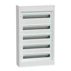   Schneider Electric PrismaSeT S LVSST524 fém maszkolt szekrény 120 modul 5 sor, falon kívüli, IP30 (IP41 ajtóval, külön rendelhető), védőföld és nulla sínnel - Méretek : 958x507x191mm