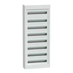   Schneider Electric PrismaSeT S LVSST824 fém maszkolt szekrény 192 modul 8 sor, falon kívüli, IP30 (IP41 ajtóval, külön rendelhető), védőföld és nulla sínnel - Méretek : 1408x507x191mm