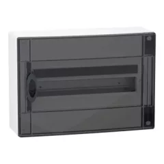  Schneider Electric PrismaSeT XS LVSXR118 falon kívüli elosztó  - 18 modul - 1 sor, füstszínű ajtóval IP40, PE+N sínnel - Méretek : 300x426x125mm - max 90A