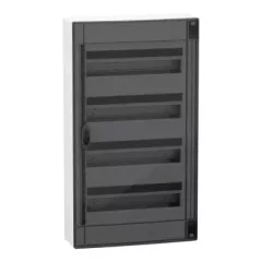   Schneider Electric PrismaSeT XS LVSXR418 falon kívüli elosztó  - 72 modul - 4 sor, füstszínű ajtóval IP40, PE+N sínnel - Méretek : 750x426x125mm - max 125A