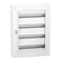   Schneider Electric PrismaSeT XS LVSXR424 falon kívüli elosztó  - 96 modul - 4 sor, átlátszó ajtóval IP40, PE+N sínnel - Méretek : 750x550x148mm - max 125A