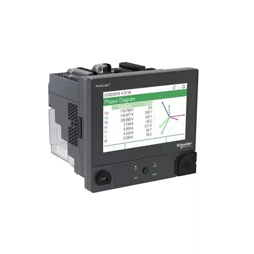 Schneider Electric METSEION95040 PowerLogic™ ION9000T hálózatanalizátor, nagysebességű zavarérzékelés, DIN sínes, 192 mm kijelzővel, felszerelő és harver