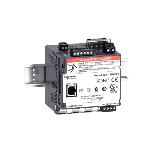 Schneider Electric METSEPM8213 PM8210 hálózatanalizátor,DIN sínes, kijelző nélküli 24VDC