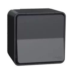   Schneider Electric Mureva Styl MUR35023 IP55 vízmentes keresztkapcsoló (107), antracitszürke, komplett szerelvény, falon kívüli, vízmentes (IP55) 10A 250 ( MUR35023 ).