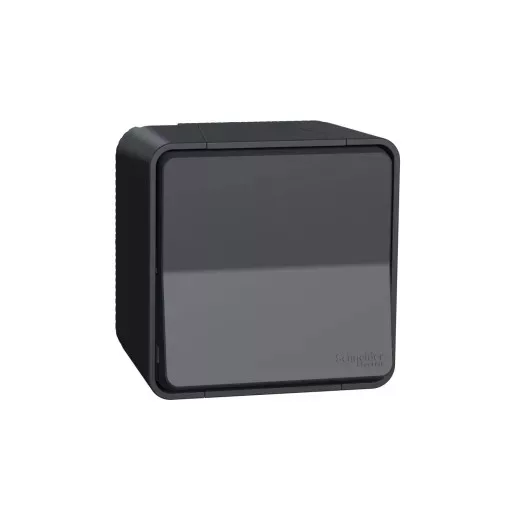 Schneider Electric Mureva Styl MUR35023 IP55 vízmentes keresztkapcsoló (107), antracitszürke, komplett szerelvény, falon kívüli, vízmentes (IP55) 10A 250 ( MUR35023 ).