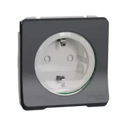  Schneider MUR36134 MUREVA Styl 2P+F csatlakozóaljzat, GYV, csapófedéllel, rugós, antracitszürke