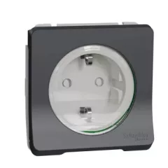   Schneider MUR36135 MUREVA Styl 2P+F csatlakozóaljzat, GYV, csapófedéllel, csavaros, antracitszürke