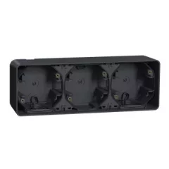   Schneider MUR37713 MUREVA Styl Hármas kiemelő doboz, vízszintes, antracitszürke