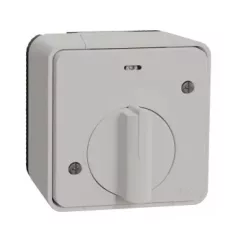   Schneider Electric Mureva Styl MUR39067 IP55 vízmentes mechanikus időkapcsoló, polárfehér, komplett szerelvény, falon kívüli, vízmentes (IP55) 10A 250 ( MUR39067 ).