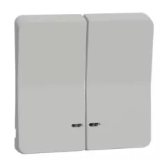   Schneider MUR39205 MUREVA Styl Kettős billentyű, jelzőfényes, polárfehér