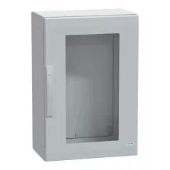   Schneider Electric NSYPLA753TG Thalassa PLA műanyag álló szekrény, átlátszó ajtóval, 750x500x320, IP65, szerelőlap nélkül, 1 ajtós