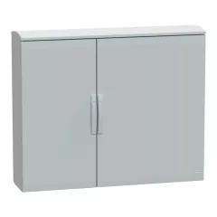   Schneider Electric NSYPLAT10123G Thalassa PLAT műanyag álló szekrény (Nyitott felső és zárt alsó rész), teli ajtóval, 1000x1250x320, IP44, szerelőlap nélkül, 2 ajtós