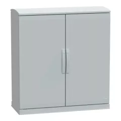   Schneider Electric NSYPLAZT10104G Thalassa PLAZT műanyag álló szekrény (Nyitott felső és alsó rész), teli ajtóval, 1000x1000x420, IP44, szerelőlap nélkül, 2 ajtós