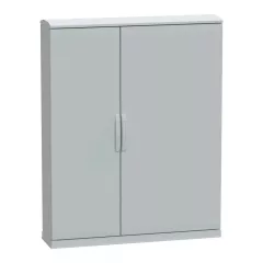   Schneider Electric NSYPLAZT15123G Thalassa PLAZT műanyag álló szekrény (Nyitott felső és alsó rész), teli ajtóval, 1500x1250x320, IP44, szerelőlap nélkül, 2 ajtós