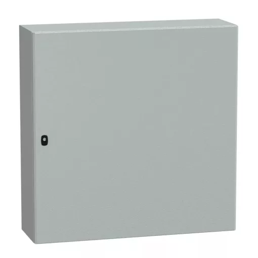 Schneider NSYS3D101030 Spacial S3D Falra szerelhető fém szekrény, Teli ajtóval, 1000x1000x300, IP66, szerelőlap nélkül