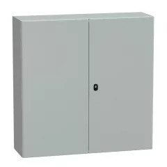  Schneider NSYS3D101030D Spacial S3D Falra szerelhető fém szekrény, Teli ajtóval, 1000x1000x300, IP55, 2 ajtós kivitel, szerelőlap nélkül
