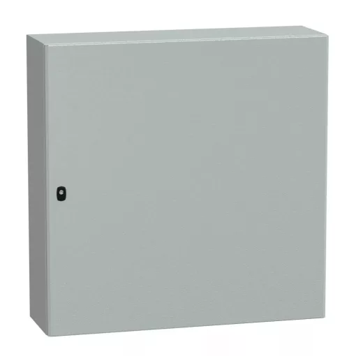 Schneider NSYS3D101030P Spacial S3D Falra szerelhető fém szekrény, Teli ajtóval, 1000x1000x300, IP66, szerelőlappal