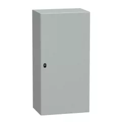   Schneider NSYS3D12640 Spacial S3D Falra szerelhető fém szekrény, Teli ajtóval, 1200x600x400, IP66, szerelőlap nélkül