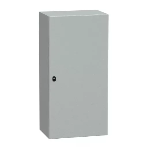 Schneider NSYS3D12640 Spacial S3D Falra szerelhető fém szekrény, Teli ajtóval, 1200x600x400, IP66, szerelőlap nélkül