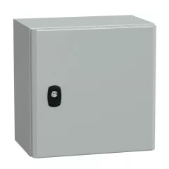   Schneider NSYS3D3320 Spacial S3D Falra szerelhető fém szekrény, Teli ajtóval, 300x300x200, IP66, szerelőlap nélkül