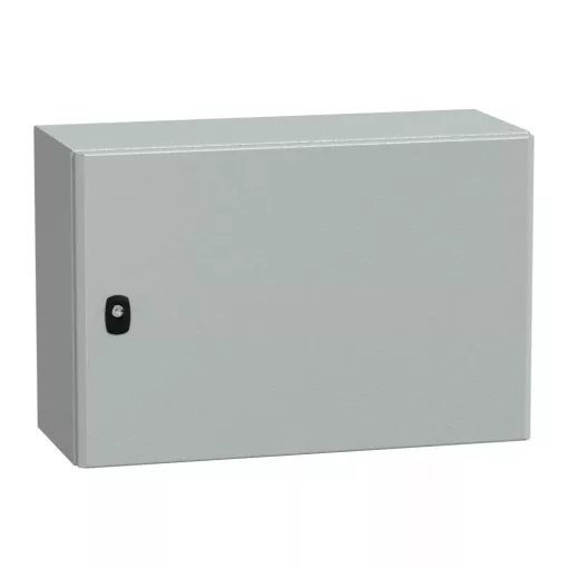 Schneider NSYS3D4625 Spacial S3D Falra szerelhető fém szekrény, Teli ajtóval, 400x600x250, IP66, szerelőlap nélkül