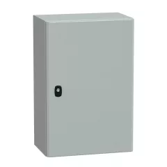   Schneider NSYS3D6425P Spacial S3D Falra szerelhető fém szekrény, Teli ajtóval, 600x400x250, IP66, szerelőlappal