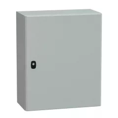   Schneider NSYS3D6525 Spacial S3D Falra szerelhető fém szekrény, Teli ajtóval, 600x500x250, IP66, szerelőlap nélkül