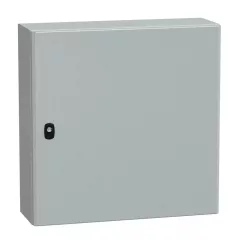   Schneider NSYS3D6620P Spacial S3D Falra szerelhető fém szekrény, Teli ajtóval, 600x600x200, IP66, szerelőlappal