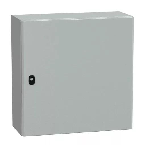 Schneider NSYS3D6625P Spacial S3D Falra szerelhető fém szekrény, Teli ajtóval, 600x600x250, IP66, szerelőlappal