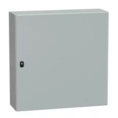   Schneider NSYS3D8825 Spacial S3D Falra szerelhető fém szekrény, Teli ajtóval, 800x800x250, IP66, szerelőlap nélkül