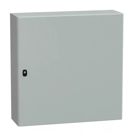 Schneider NSYS3D8825 Spacial S3D Falra szerelhető fém szekrény, Teli ajtóval, 800x800x250, IP66, szerelőlap nélkül