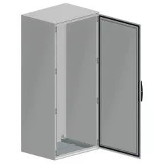   Schneider Electric Spacial SM NSYSM14630 Monoblokk fém szekrény, teli ajtóval, 1400x600x300, IP55, szerelőlap nélkül, oldallappal, nem sorolható, Spacial SM (Schneider NSYSM14630)