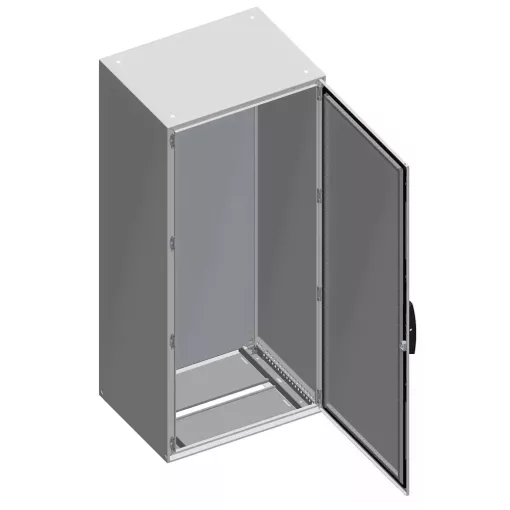 Schneider Electric Spacial SM NSYSM14830P Monoblokk fém szekrény, teli ajtóval, 1400x800x300, IP55, szerelőlappal, oldallappal, nem sorolható, Spacial SM (Schneider NSYSM14830P)