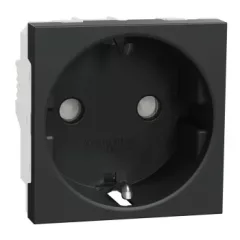   Schneider Electric NU303754 UNICA SYSTEM+ 2P+F csatlakozóaljzat, biztonsági zsaluval, csavaros, antracit