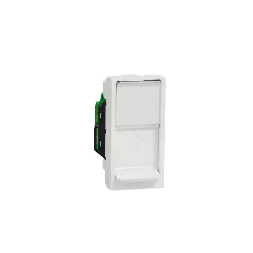 Schneider Electric NU341418 UNICA SYSTEM+ Infraplus 1xRJ45 csatlakozó, Cat6, UTP, 1 modulos, fehér