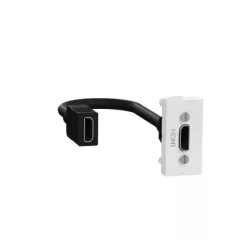   Schneider Electric NU343018 UNICA SYSTEM+ HDMI csatlakozó, 1 modulos, fehér