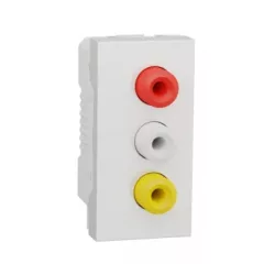   Schneider Electric NU343118 UNICA SYSTEM+ RCA csatlakozó, 1 modulos, fehér