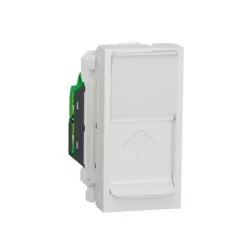   Schneider Electric NU344818 UNICA SYSTEM+ Infraplus 1xRJ45 csatlakozó, Cat6A, FTP, 1 modulos, fehér