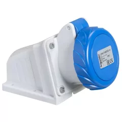   Schneider Electric, PKF16W723, ipari csatlakozó rögzíthető dugalj 3P (2P+F) 16A 6h, 230V 50/60 Hz, IP67, Dafr-162, kék, csavaros csatlakozás, PratiKa (Schneider PKF16W723)