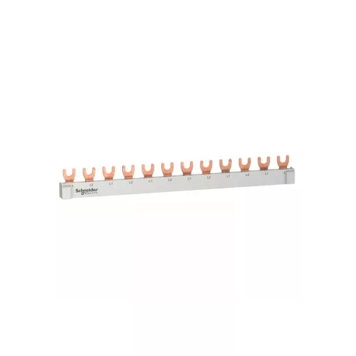 Schneider Electric R9XFH212 RESI9 gyűjtősín 2P, 12 modul, 210 mm-es, 63A, darabolható