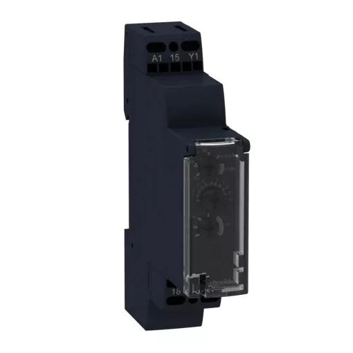 Schneider RE17RMEMU Zelio Time multifunkciós időrelé, 8 funkció, 1CO, 8A, 24VDC/24-240VAC