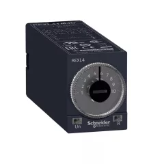   Schneider REXL4TMP7 Zelio Time dugaszolható bekapcsolás késleltető időrelé, A funkció, 4CO, 5A, 230VAC