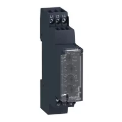   Schneider RM17TE00 Zelio Control háromfázisú fázis- és feszültségfigyelő relé, 1CO, 5A, 208…480VAC