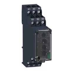   Schneider RM22UA31MR Zelio Control feszültségfigyelő relé, kikapcsolás késleltetővel, 2CO, 8A, 24…240VAC/DC, mérési tart.:0,05…5V