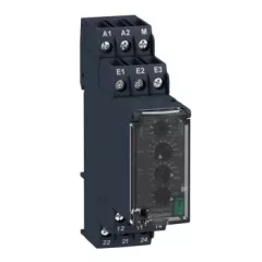   Schneider RM22UA32MR Zelio Control feszültségfigyelő relé, kikapcsolás késleltetővel, 2CO, 8A, 24…240VAC/DC, mérési tart.:1…100V