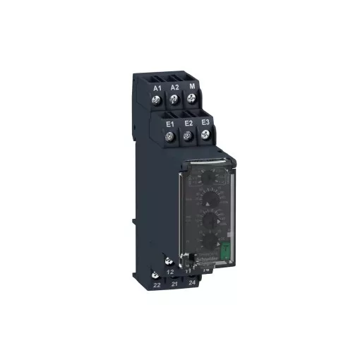 Schneider RM22UA32MR Zelio Control feszültségfigyelő relé, kikapcsolás késleltetővel, 2CO, 8A, 24…240VAC/DC, mérési tart.:1…100V